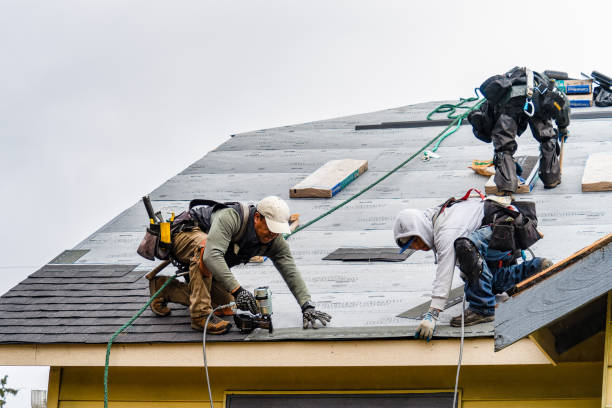 Professional Gutter Installation technician working in Inverness, IL